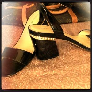 Ivanka Patent Leather Pearl heel Pump